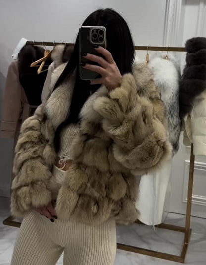 Khaki Fluffy Coat