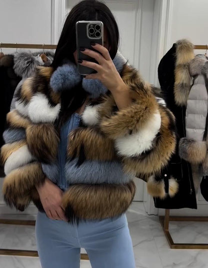 Gradient Fur Coat