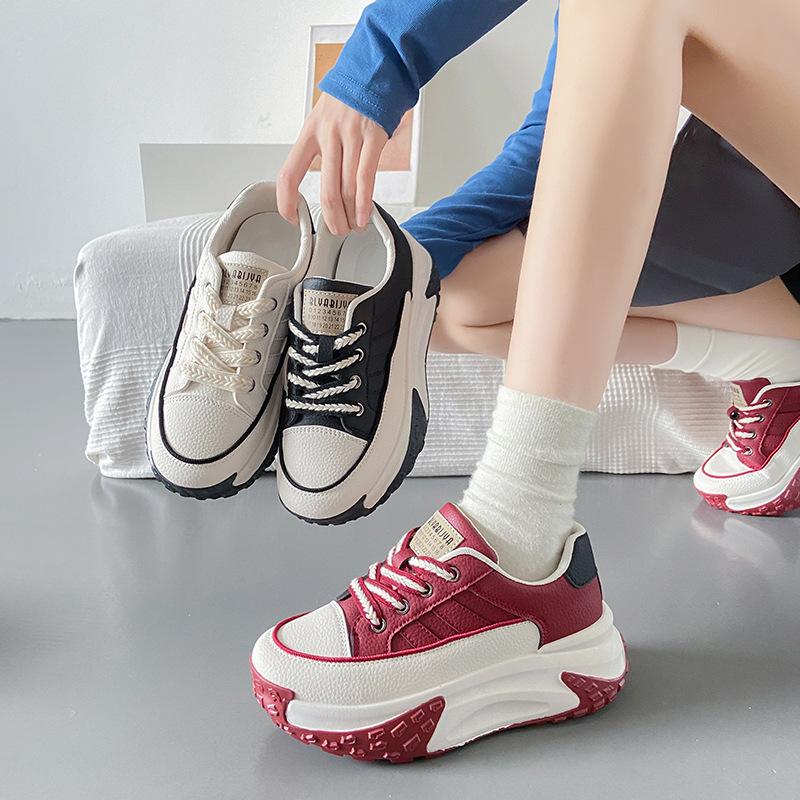 Hot Sale Lace-Up Casual Thick-Sole Sneakers