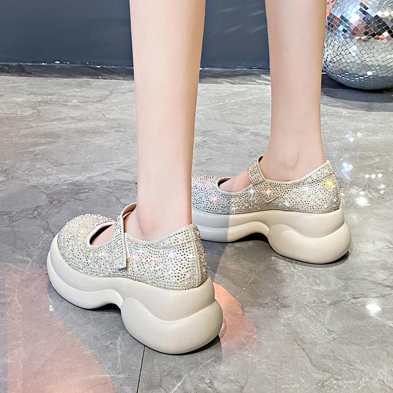 Crystal High Quality Retro Loafers