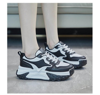 Lace-Up Breathable Wedges Sneakers