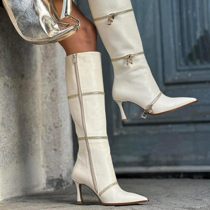 Zipper Long Boots