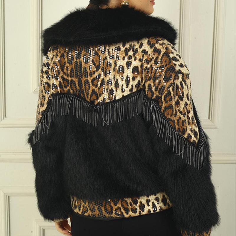 Leopard Fur Pocket Jacket