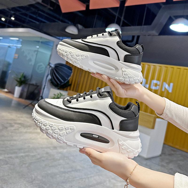 Comfy Leather Casual Air Mesh Sneakers