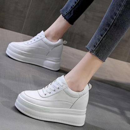 Platform Leather Heightening Shoes