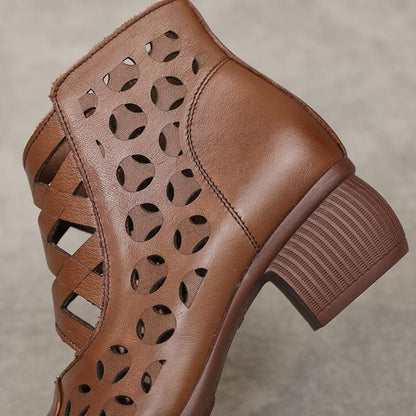 Cool Cowhide Breathable Ethnic Shoes