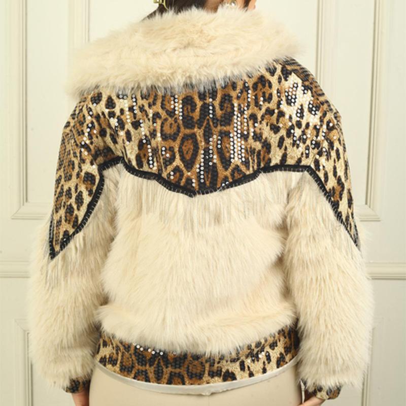 Leopard Fur Pocket Jacket