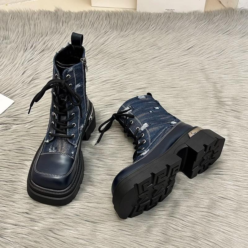 New Denim Casual Splicing Boots