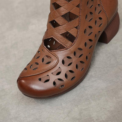 Cool Cowhide Breathable Ethnic Shoes