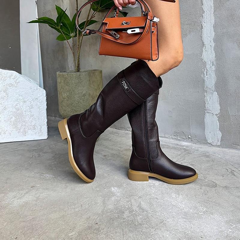 Casual Leather Long Boots