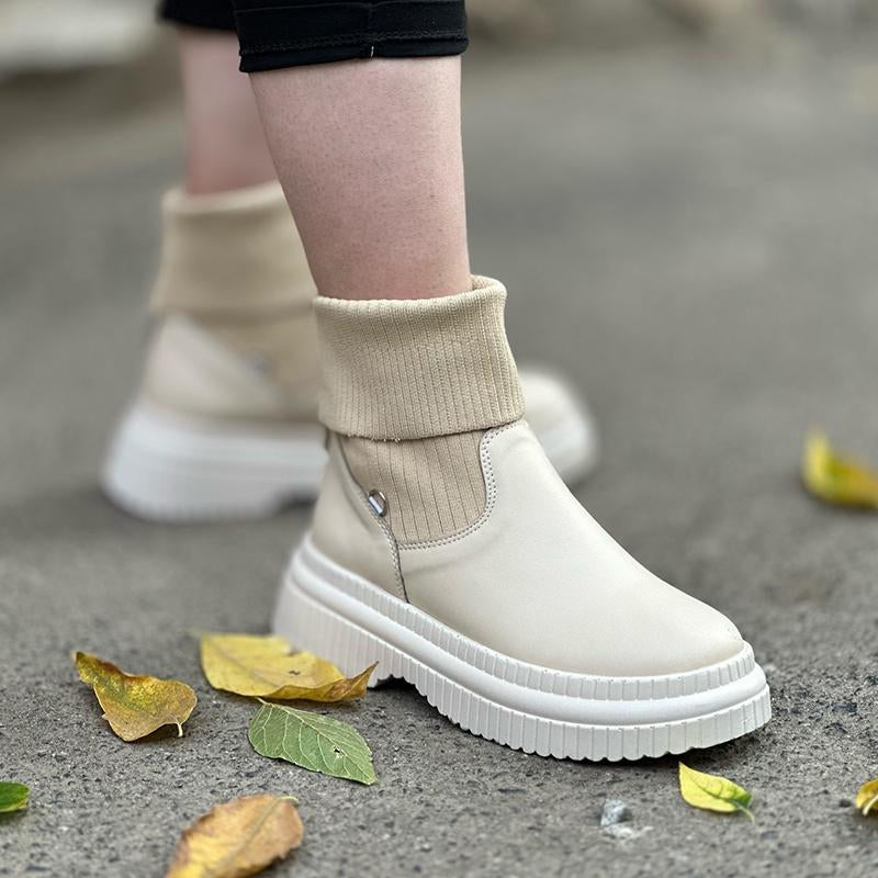 Lace-Up Knit Shoes