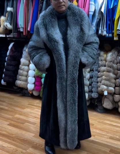 Casual Fur Long Coat