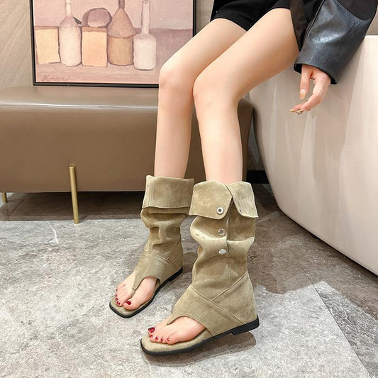 Square Clip-Toe Boots