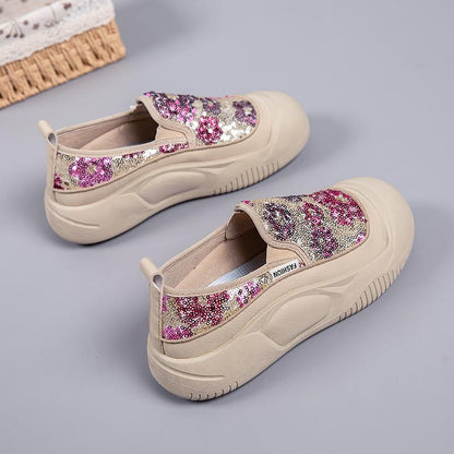 Sequins Flowers Soft Shoes