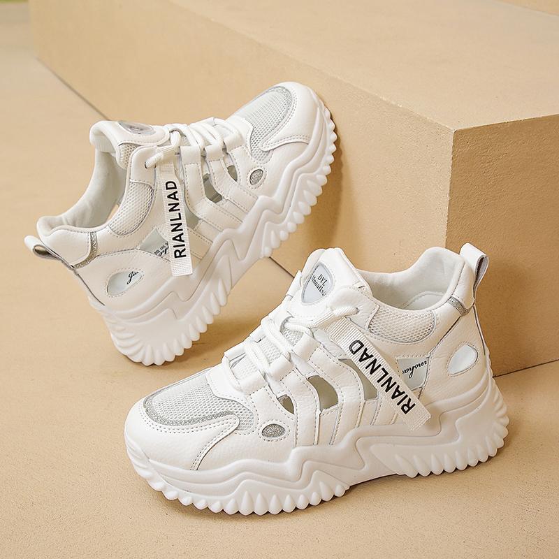 Retro Hole Casual Heightening Orthopedic shoes