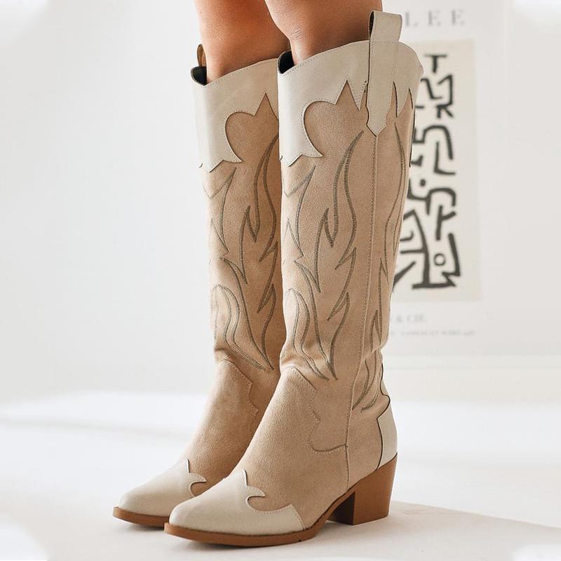 Embroidered Versatile Boots