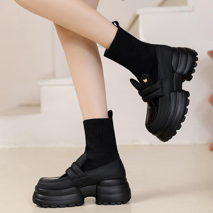 Platform Elastic Sock Boots