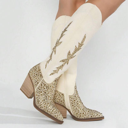 Rhinestone Casual Boots