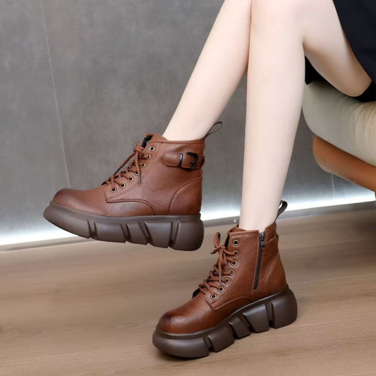 Handmade Elegant Vintage Leather Warm Boots