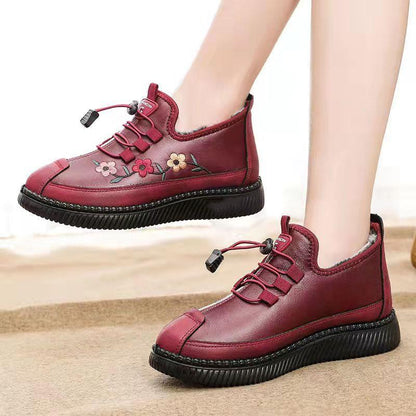 Winter Embroidery Warm Cotton Shoes