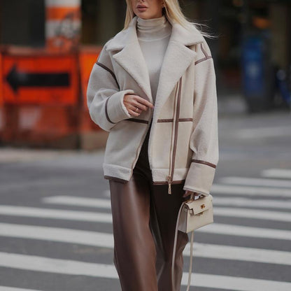 Beige Casual Coat