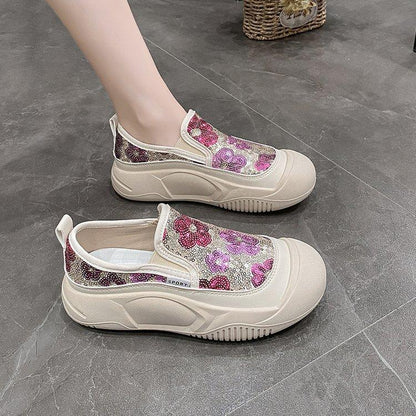 Sequins Flowers Soft Shoes