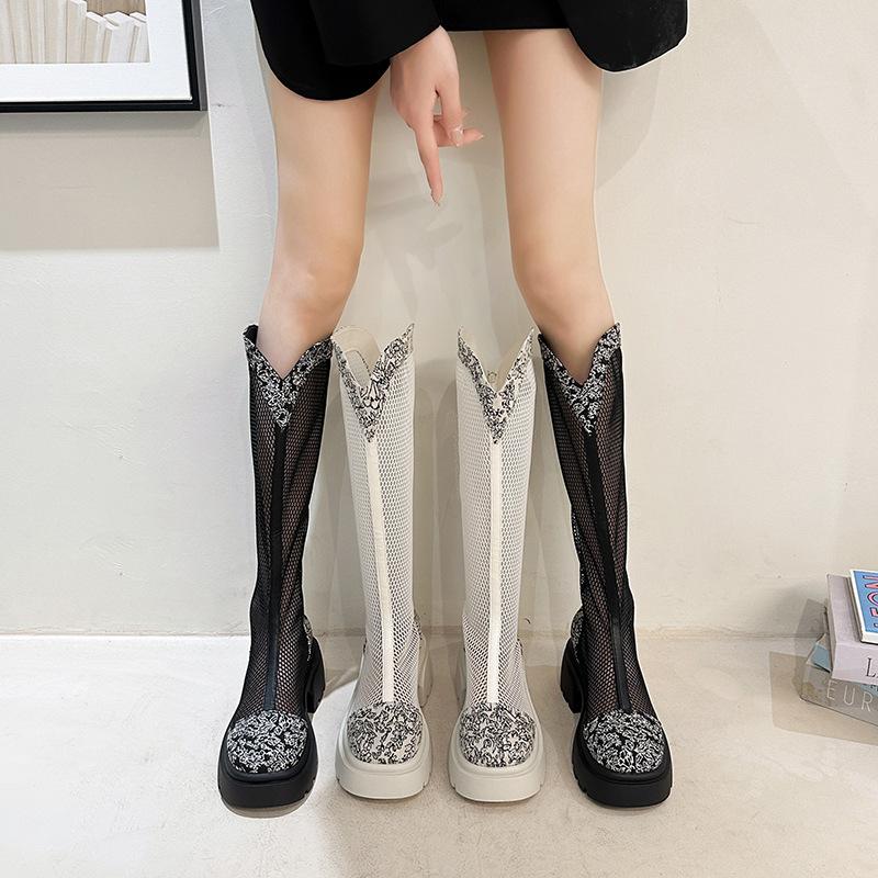 Mesh Hollow Boots