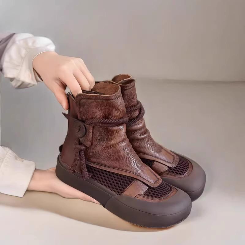 Retro Hollow Breathable Boots