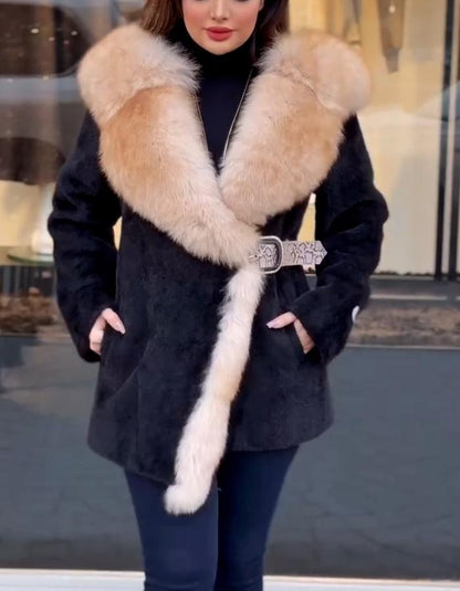 Soft Fur Belted Jacket