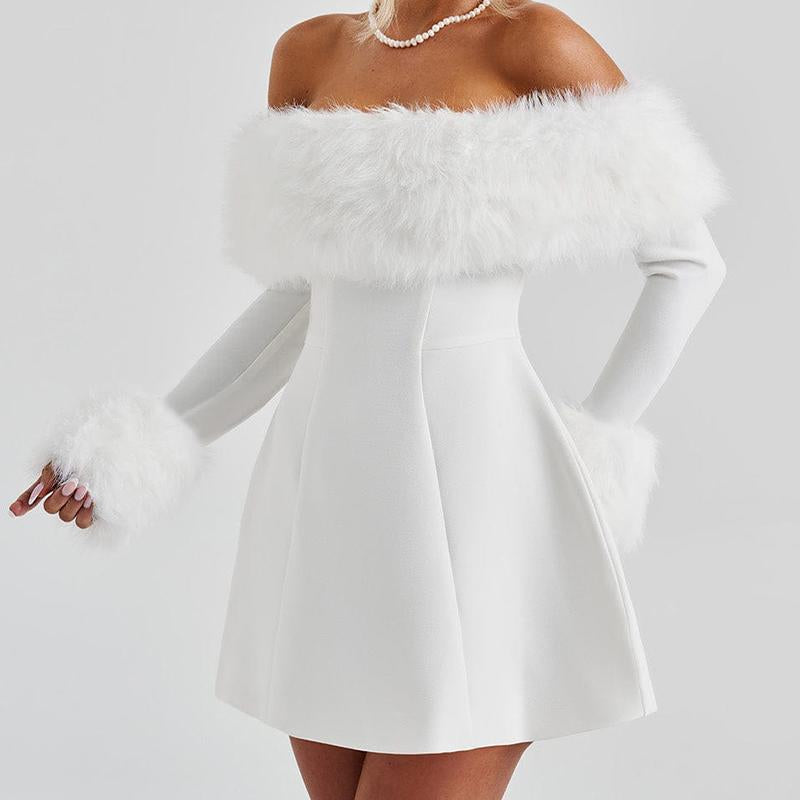 White Fur Dress