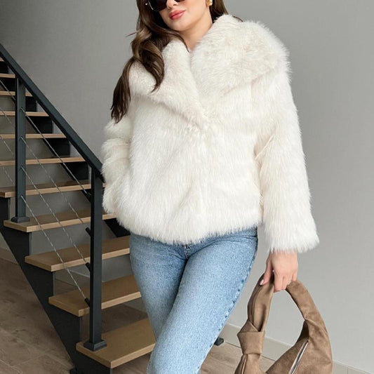 White Fur Short Coat