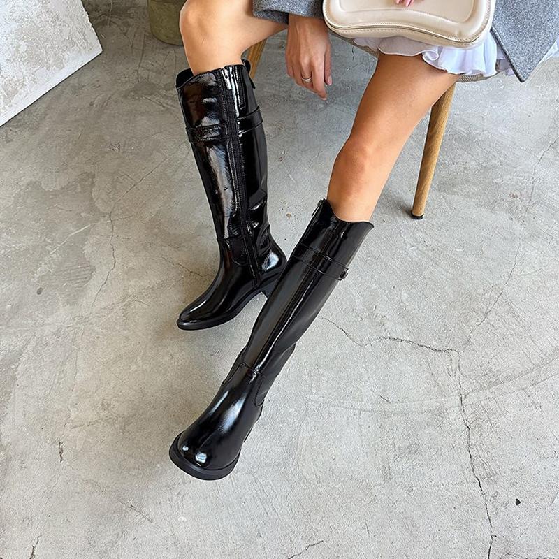 Casual Leather Long Boots