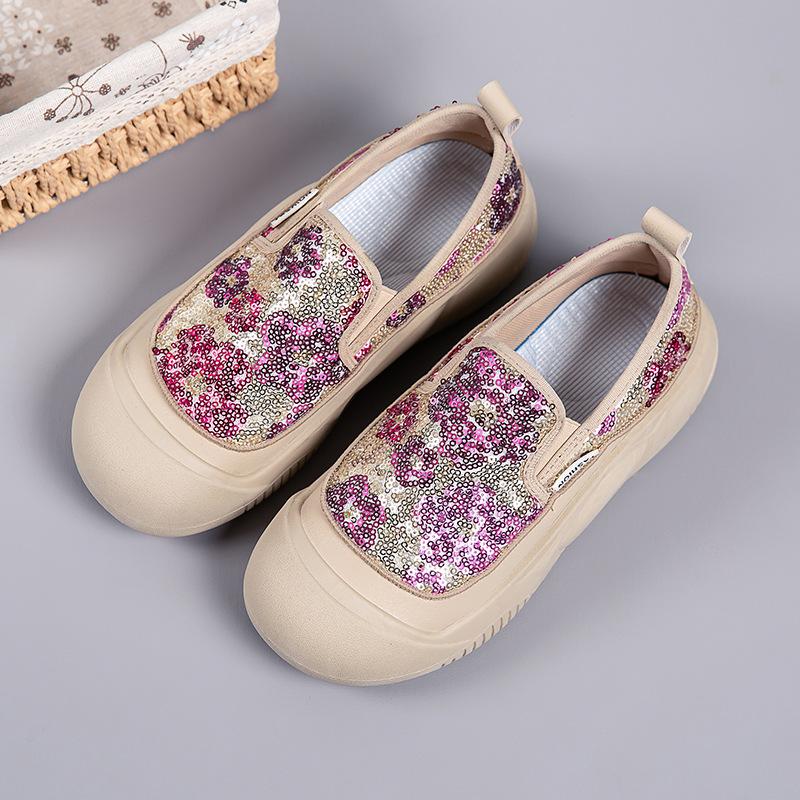 Sequins Flowers Soft Shoes