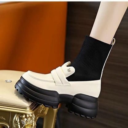 Platform Elastic Sock Boots