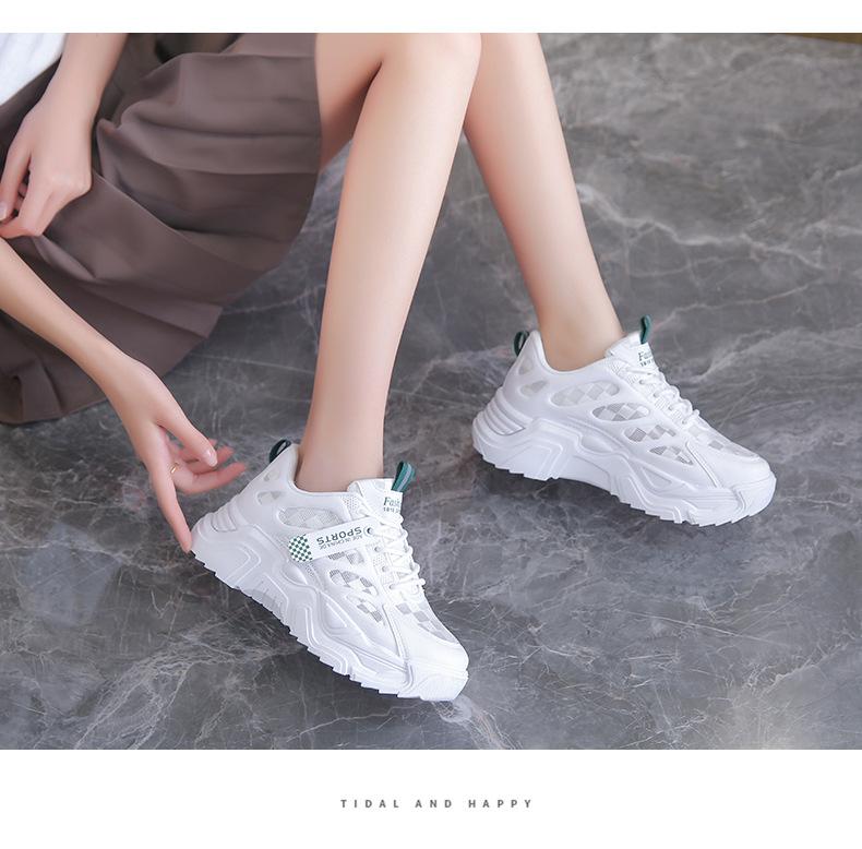 Mesh Breathable Lace-Up Sneakers