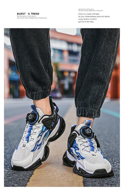 Rotating Button Breathable Sneakers