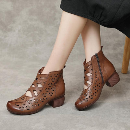 Cool Cowhide Breathable Ethnic Shoes