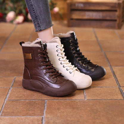 Warm Leather Comfy Boots