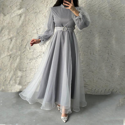 Elegant Bubble Sleeve Dress