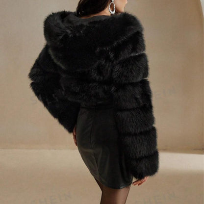 Chic Furry Fur Coat