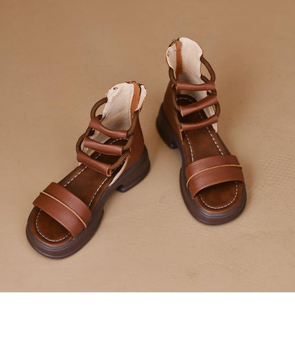 Genuine Leather Waterproof Vintage Sandals