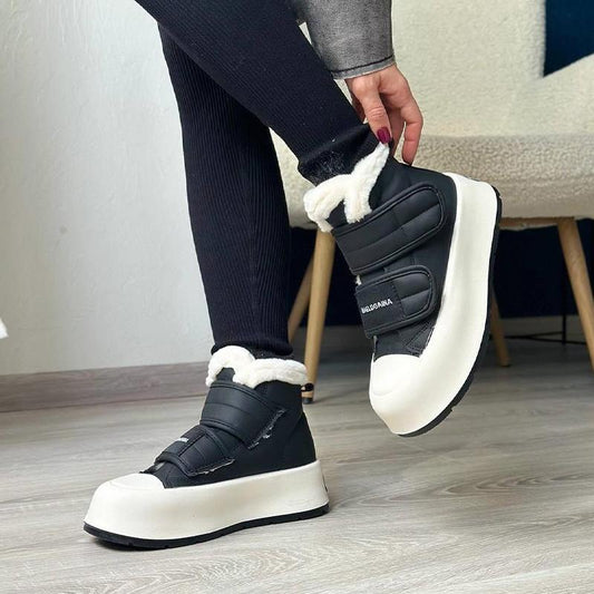 Black-White Velcro Shoes