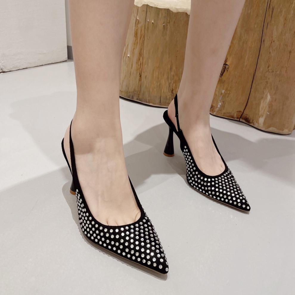 Pointed Toe Shallow High Heel Shoes