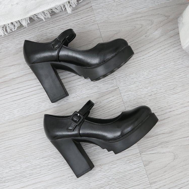 Buckle Strap High-Heels Shoes