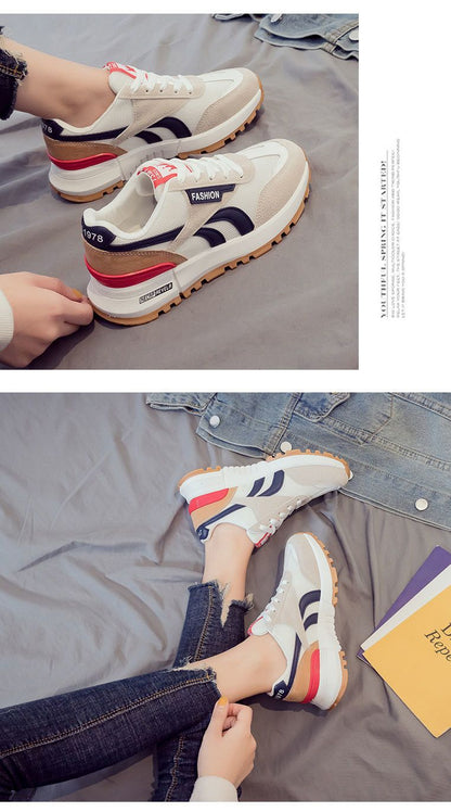 Patchwork Stripe Sport Shoes