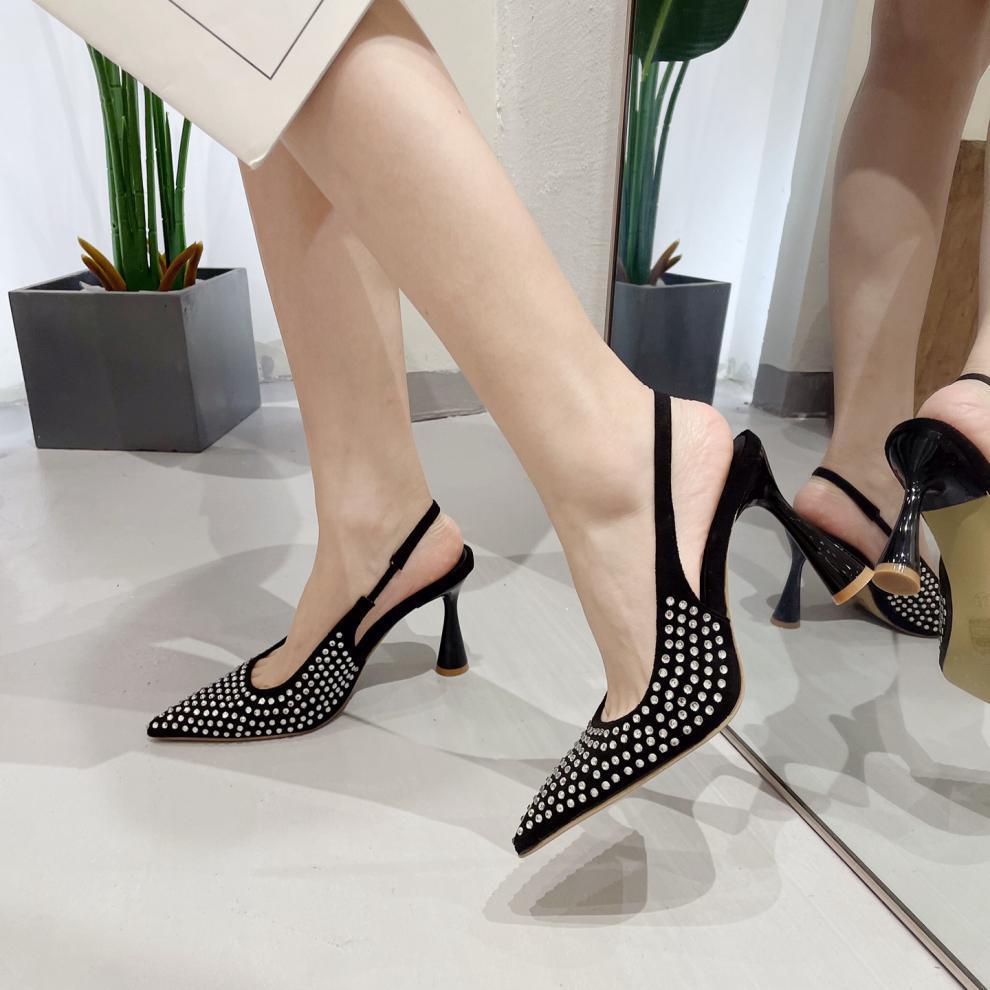 Pointed Toe Shallow High Heel Shoes