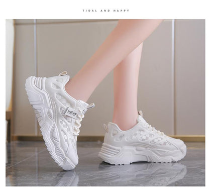 Mesh Breathable Lace-Up Sneakers