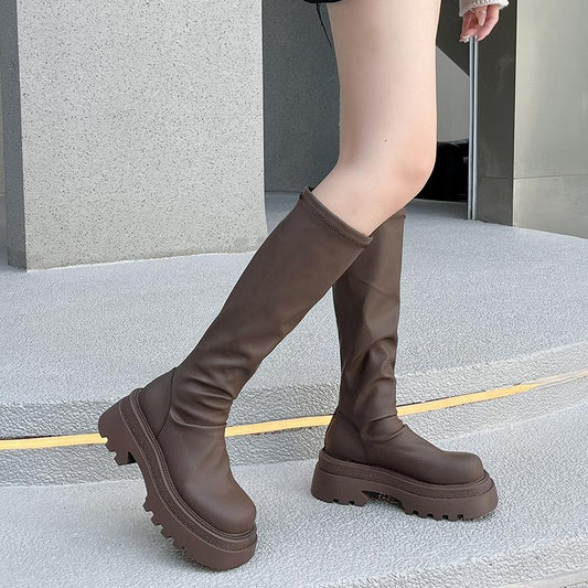 Goth Knee-High Platform Boots