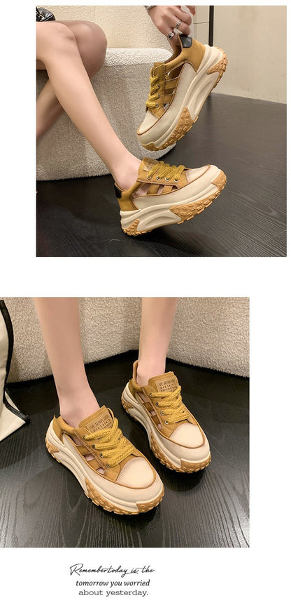 Hollow Casual Thick-Sole Shoes