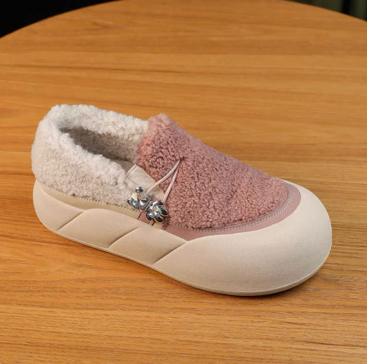 Cotton Platform Walking Shoes